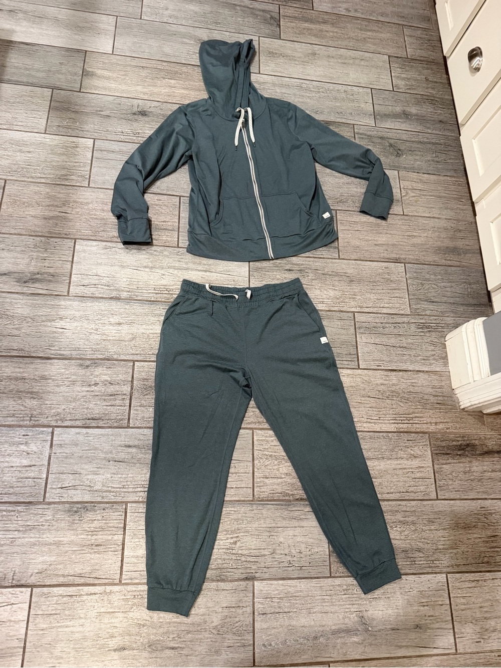 Vuori Dark Teal Zip Hoodie & Jogger Set